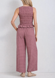 Sorbet Gingham Drawstring Pant