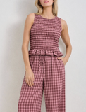 Sorbet Gingham Smocked Top