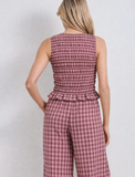 Sorbet Gingham Smocked Top
