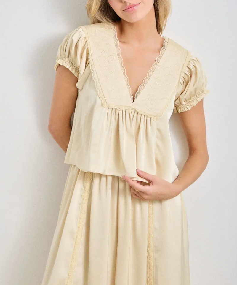 Dreamer Lace Satin Top