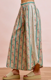 Vintage Eyelet Detail Wide Leg Pant