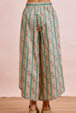 Vintage Eyelet Detail Wide Leg Pant