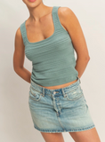 Sleeveless Scoop Neck Knit