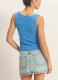 Sleeveless Scoop Neck Knit