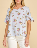 Summer Floral Stripe Blouse