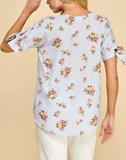 Summer Floral Stripe Blouse