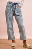 Rosie Braided Belt Floral Jean