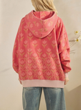 Coral Tulips Printed Hoodie
