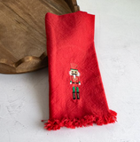 Embroidered Nutcracker Hand Towel