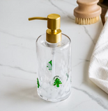8" Christmas Tree Glass Soap Pump