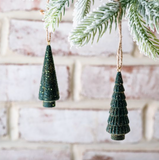 Green Velvet Tree Ornaments