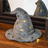 8" Weathered Cement Witches Hat