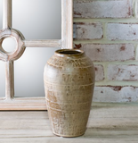9" Milky Beige Ceramic Vase