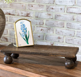 15" Dark Wood Rectangular Riser