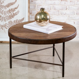 28" Wood & Iron Round Table