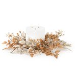 18" Cottage Fall Leaf Candle Ring
