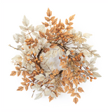 18" Cottage Fall Leaf Candle Ring