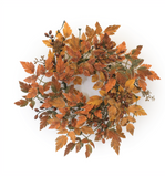 18" Mixed Fall Leaf Candle Ring