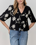 Midnight Embroidered Blouse
