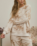Floral Toile Knit Crew
