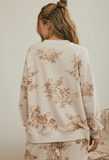 Floral Toile Knit Crew