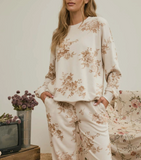 Floral Toile Knit Crew