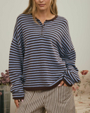 Choco Stripe Henley