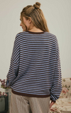 Choco Stripe Henley