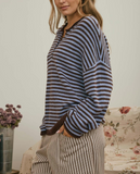 Choco Stripe Henley