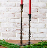 Metal Antique Twist Candle Holders