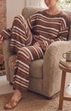Retro Mocha Stripe Lounge Pant