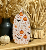 Spooky Night Tall Wood Pumpkin