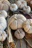 Medium Tan Diamond Fabric Pumpkin
