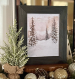 Evergreen Trees Framed Print