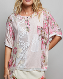 Pretty In Pink Patchwork Tee