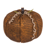11" Harlequin Fabric Pumpkin
