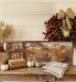 48" X 16" Autumn Trees In Golden Light