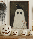 10" X 16" Ghost + Cat On Head