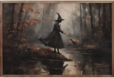 16" X 10" Witch Hunt In Forest