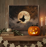 20" X 16" Full Moon Witch
