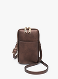 Payton Crossbody Wallet - Cocoa Pearl