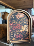 11" Spooky Vintage Floral Arch Art