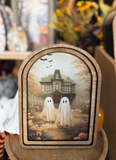 8" Mansion Ghosts Arch Framed Art
