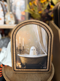 8" Ghost In Tub Arch Framed Art