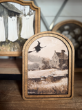 8" Flying Witch Arch Framed Art