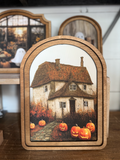 11" Halloween Farmhouse Framed Art