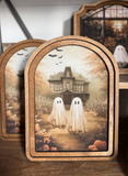 11" Mansion Ghosts Arch Framed Art