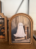 8" Book Ghost Framed Art