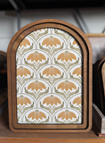 11" Golden Floral Framed Art