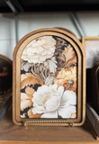11" Arch Floral Neutral Framed Art